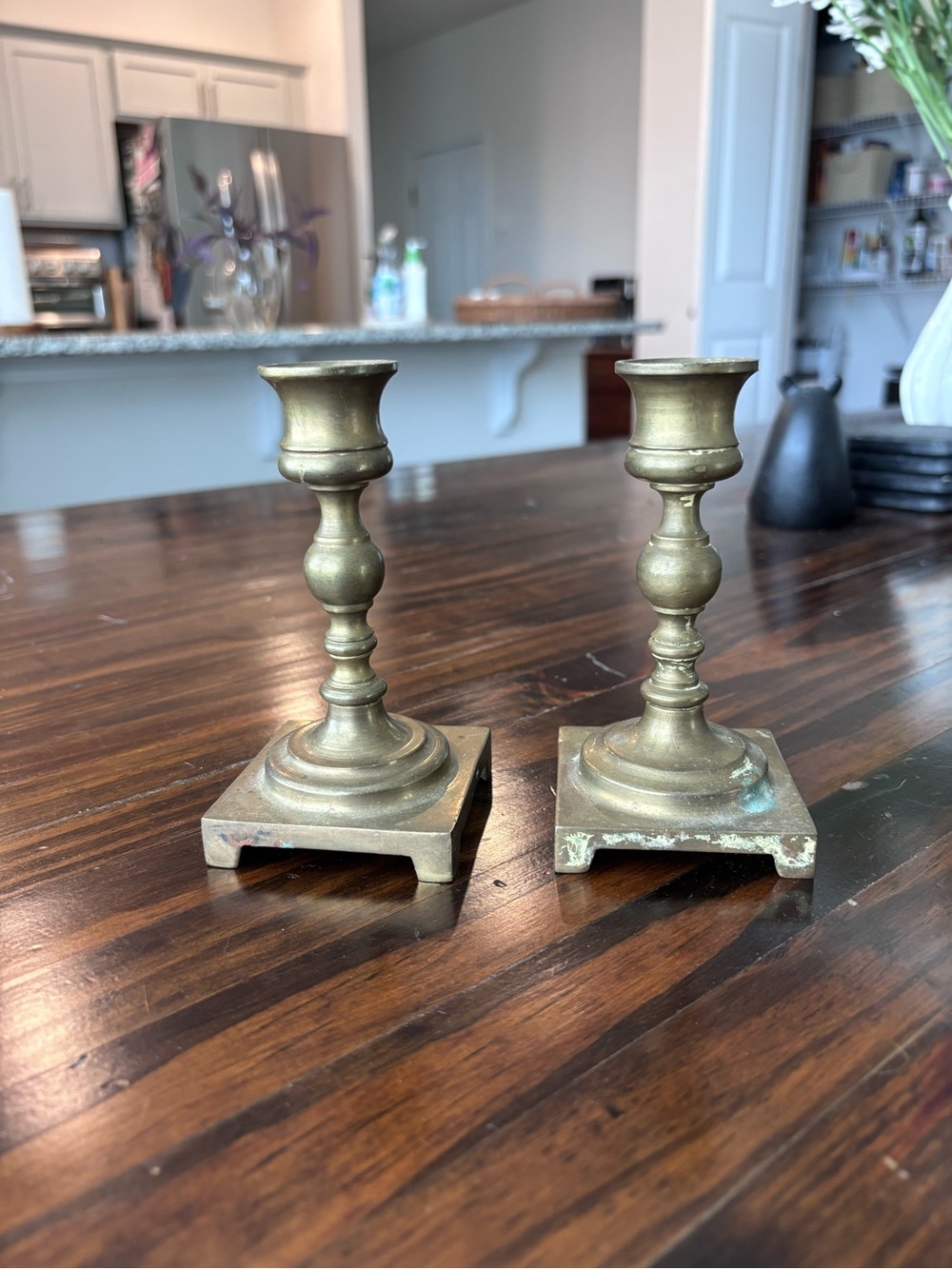 Brass Candlestick Pair - Classic Brass Home Accent